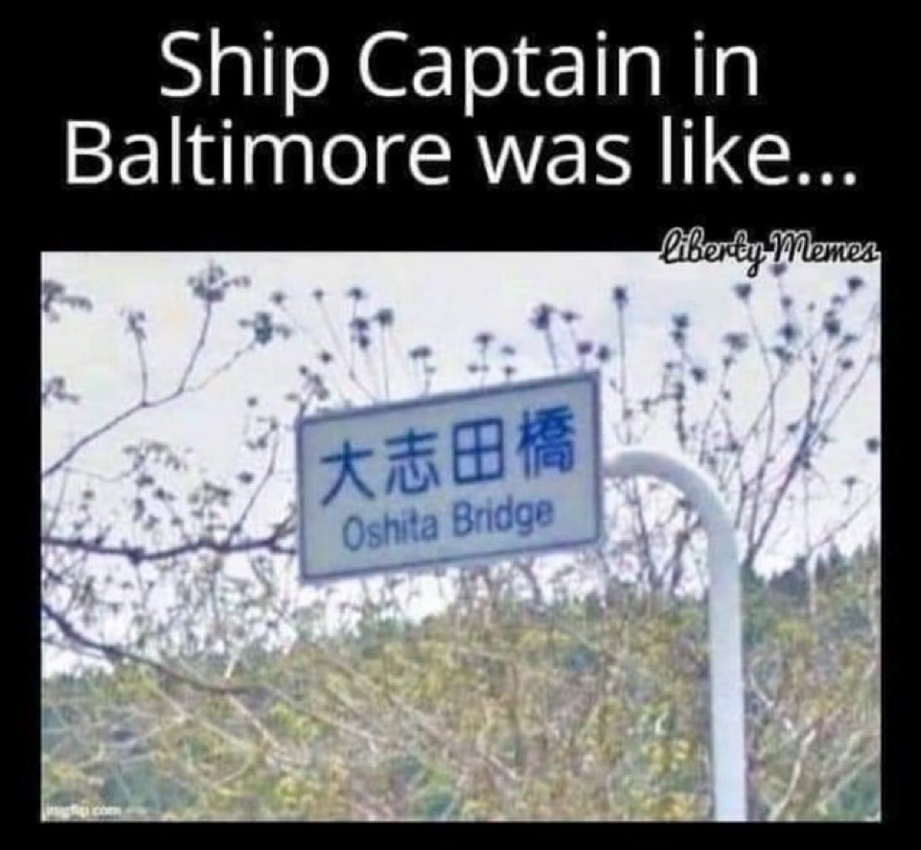 Baltimore bridge meme