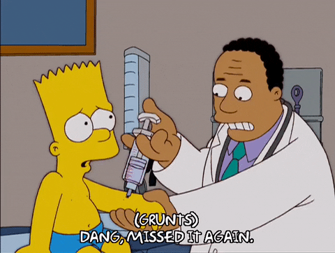 Bart Simpson Getting Vaccine Gif