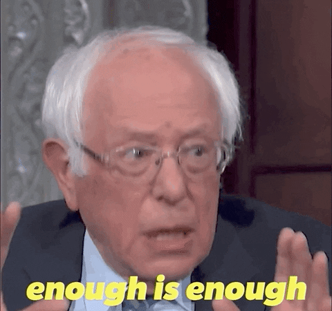 Bernie Sanders Enough is Enough