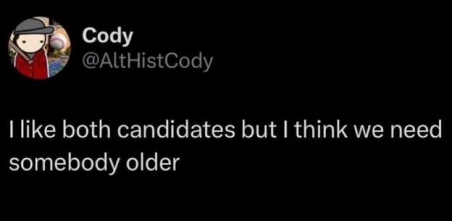 Biden Trump debate – I think we need somebody older meme