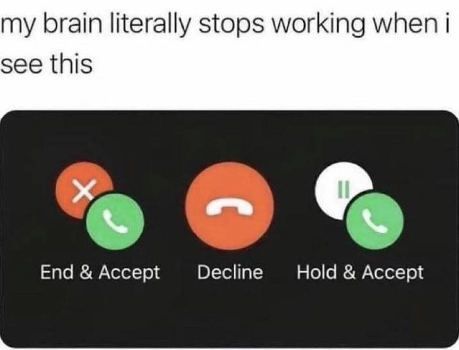 Brain stops working when someone calling me on an iPhone