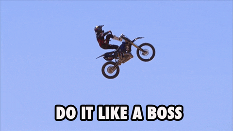 Do it like a boss man on motorcycle