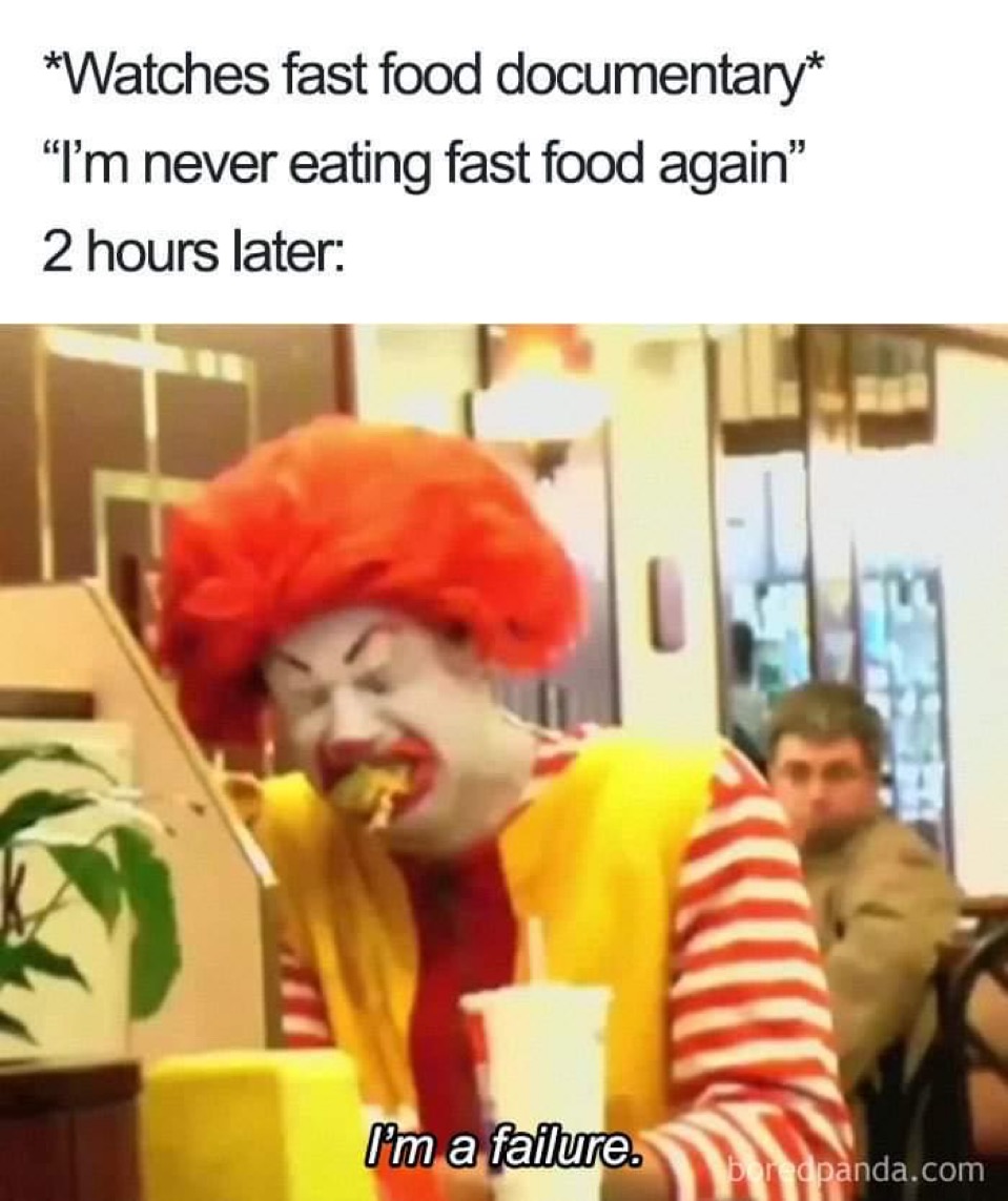 Eating fastfood