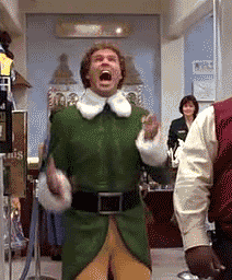 Excited Elf Buddy Gif