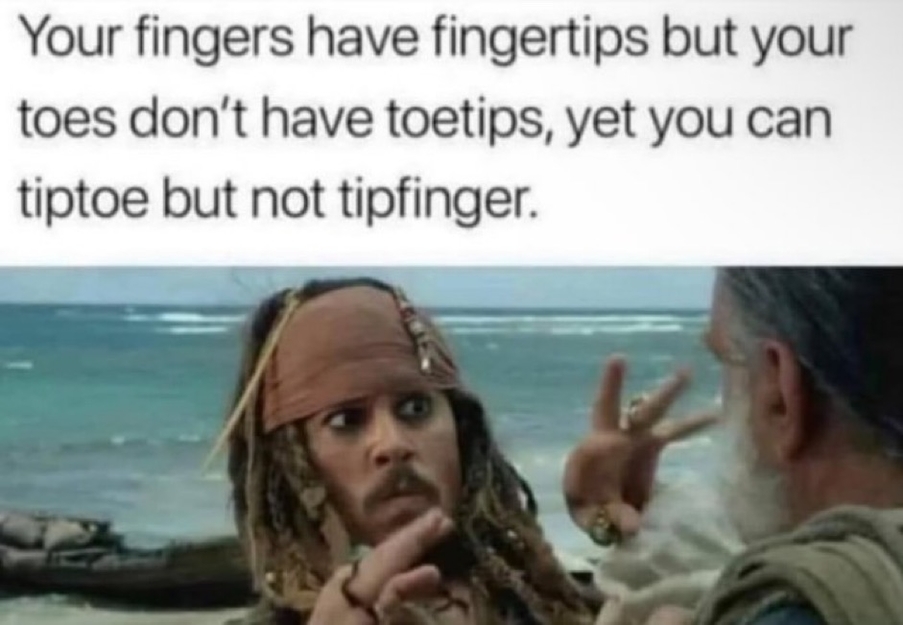 Fingertips and tiptoes