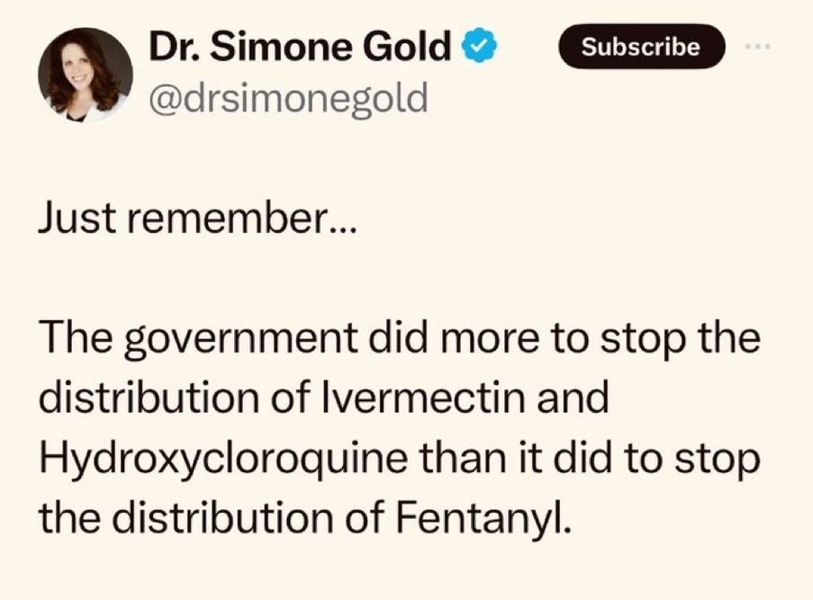 Government did more to stop ivermectin than it did to stop fentanyl