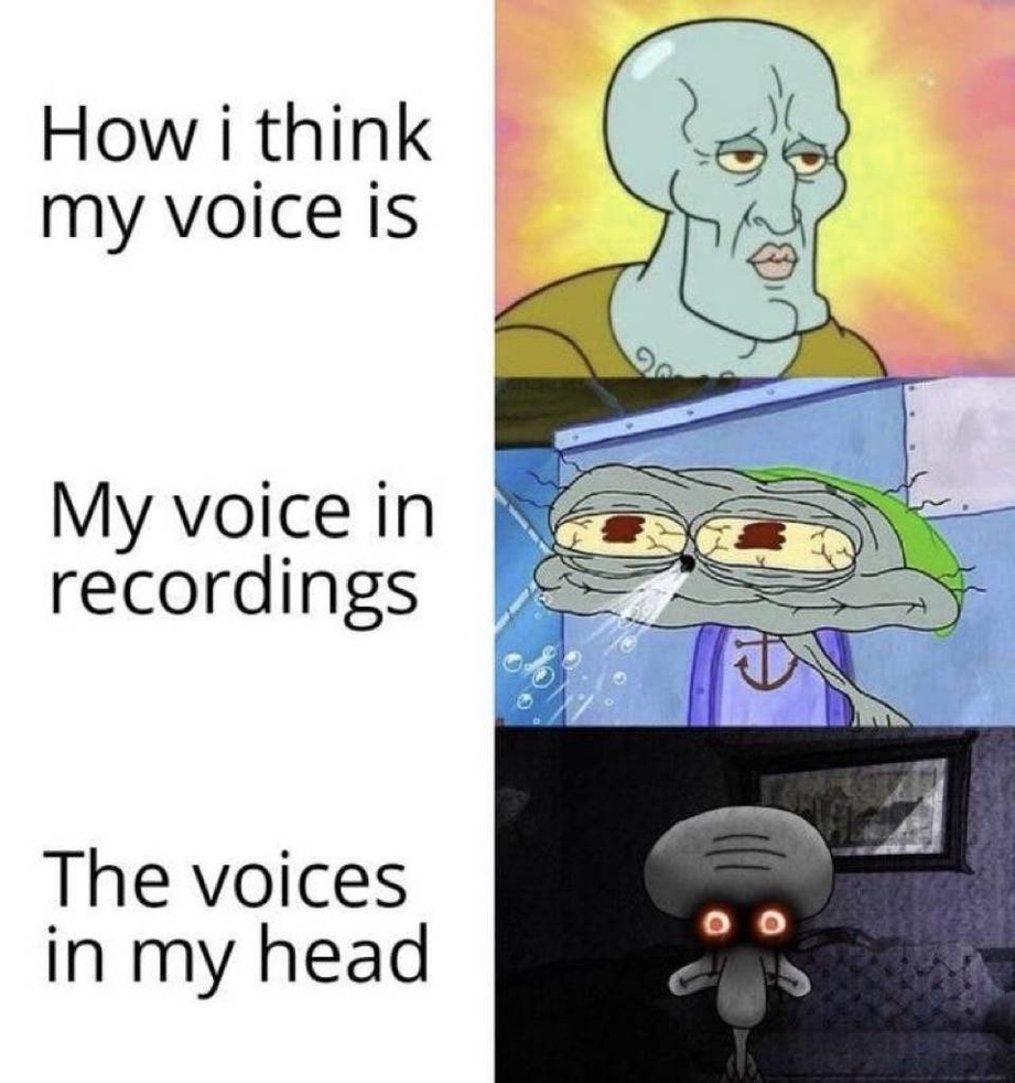 How I think my voice is