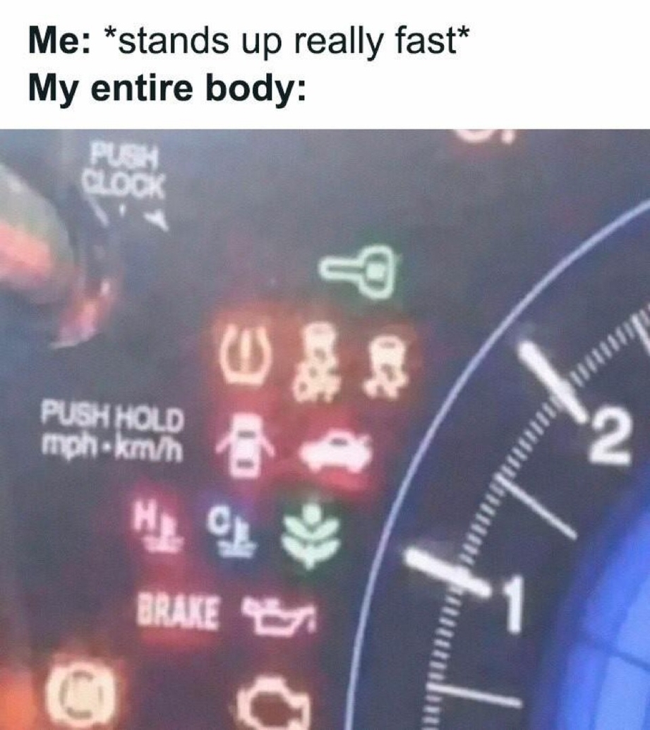 How my body feels when I stand up