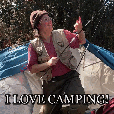 I love camping gif