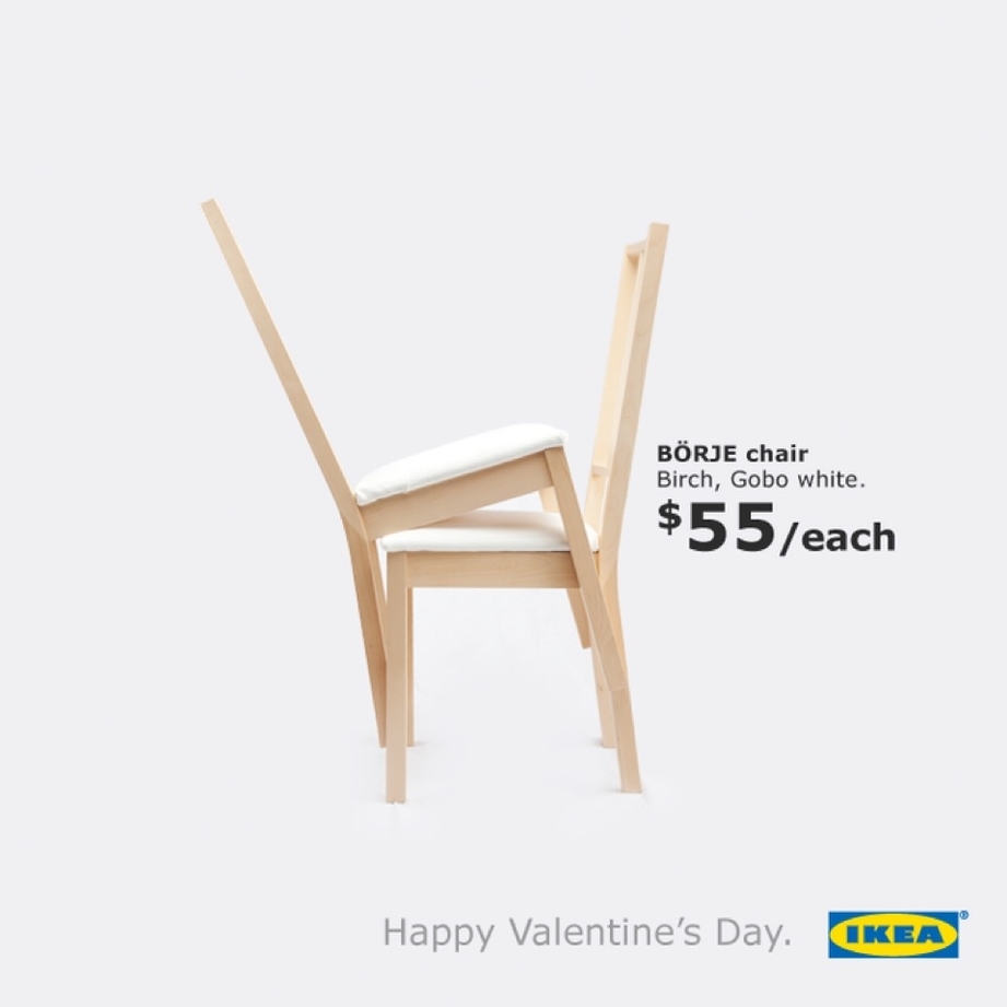Ikea ad for Valentines day