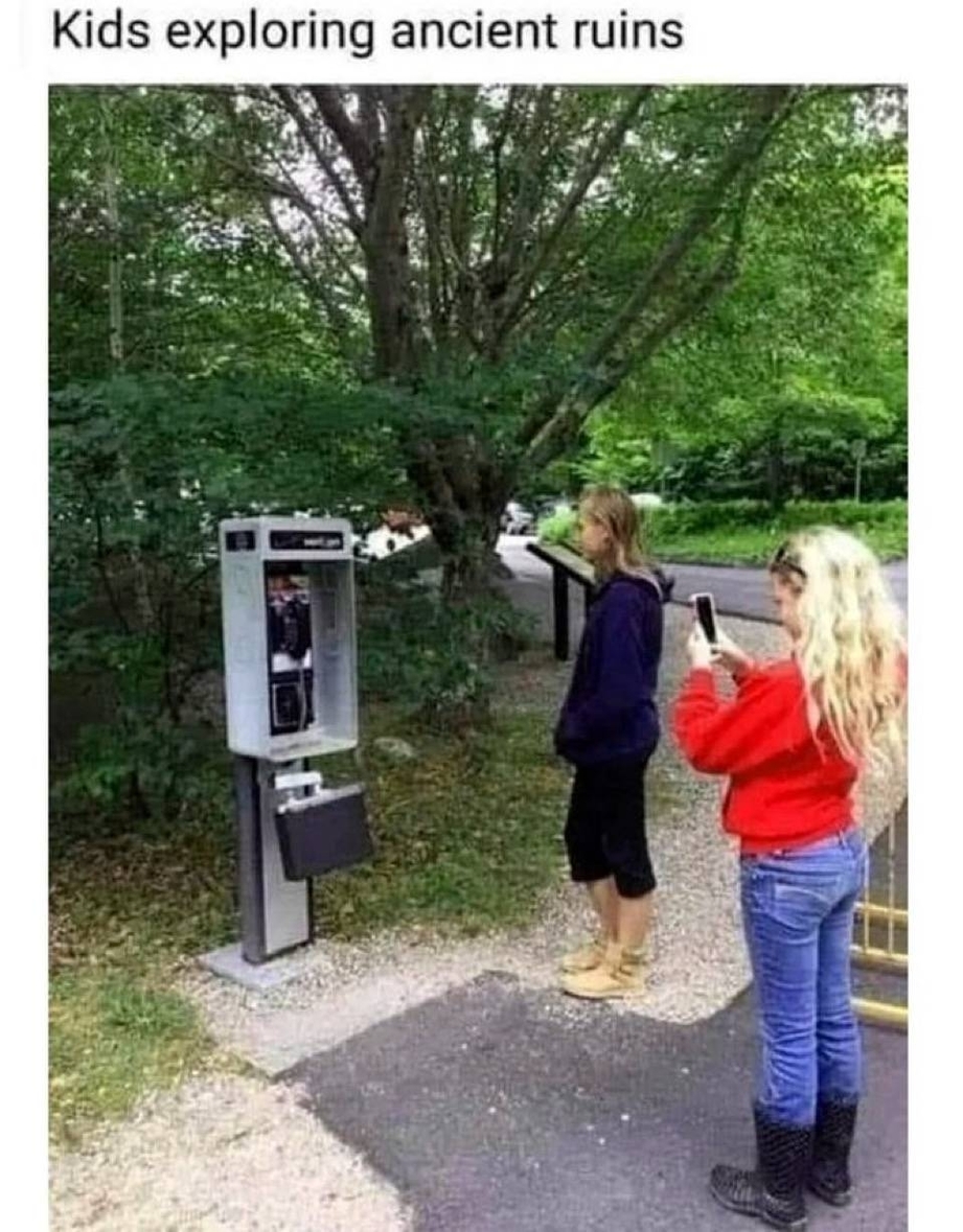 Kids exploring ancient ruins