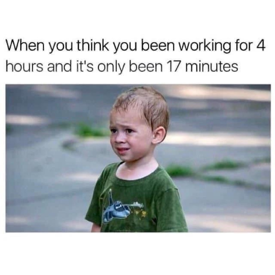Long day at work is just starting