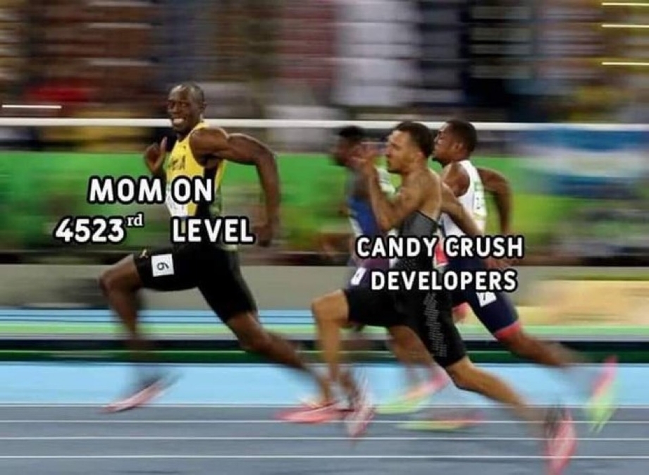 Mom and Candy Crush meme