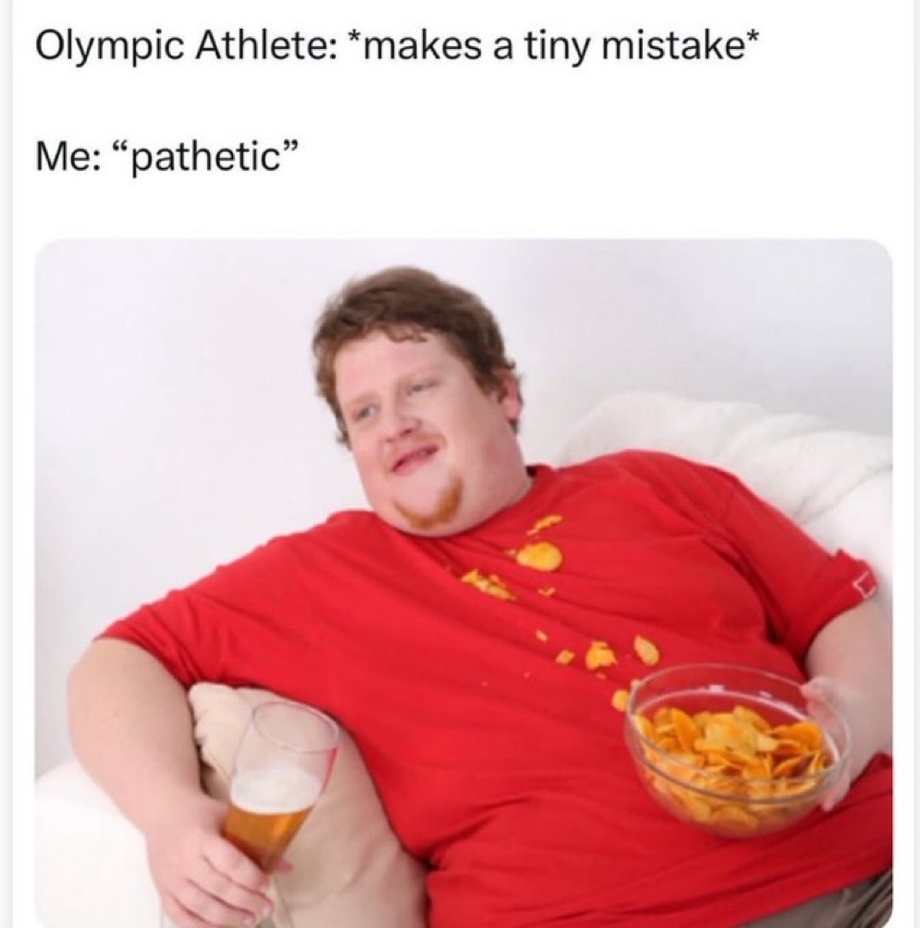 Olympic athlete makes a tiny mistake
