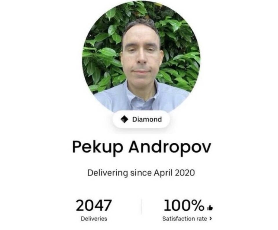 Pekup Andropov Uber driver