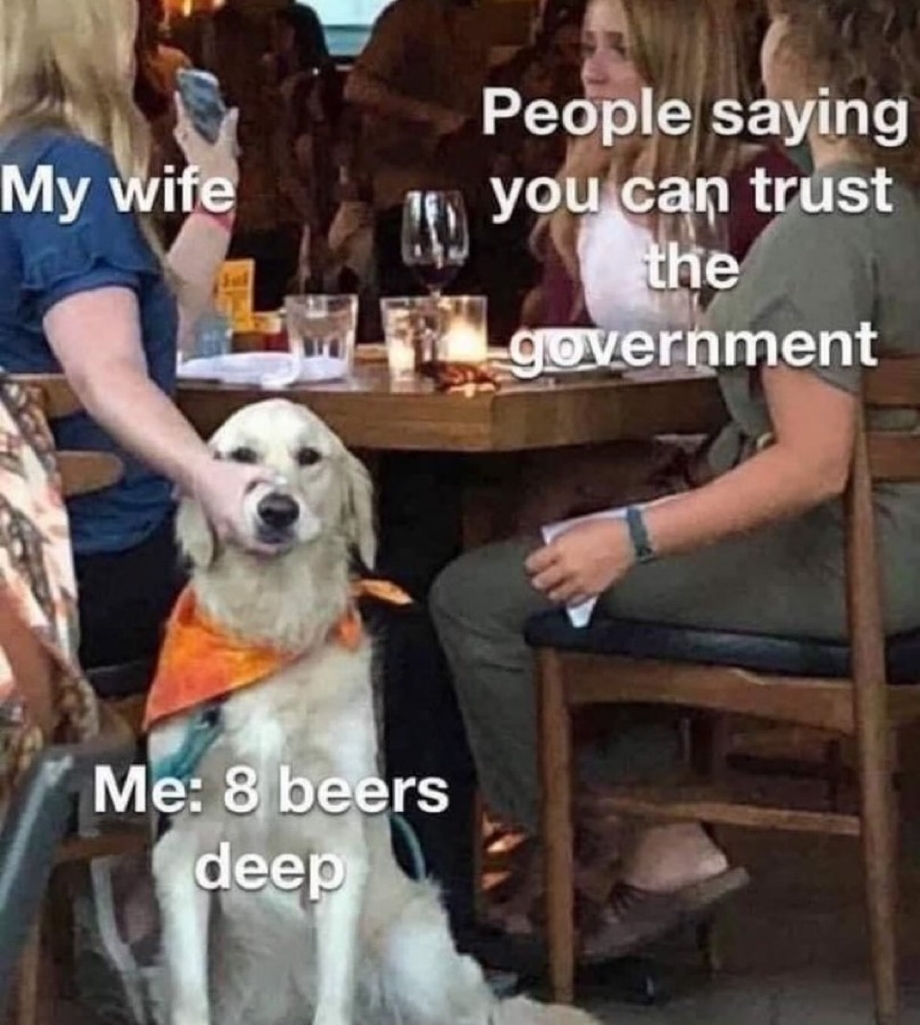 People saying you can trust the government