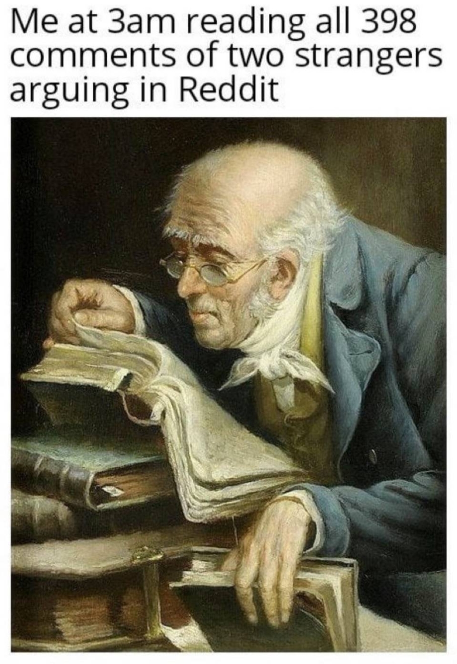Reading comments on Reddit