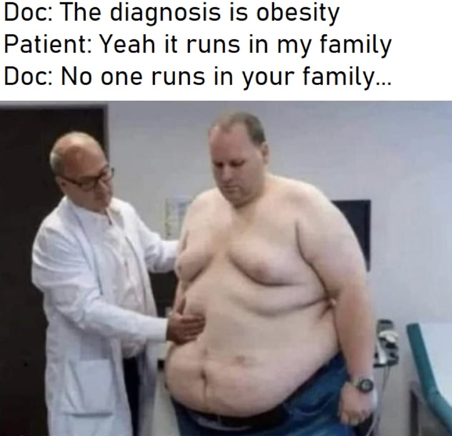 The diagnosis is obesity