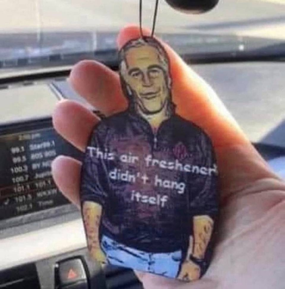 This air freshener didnt hang itself