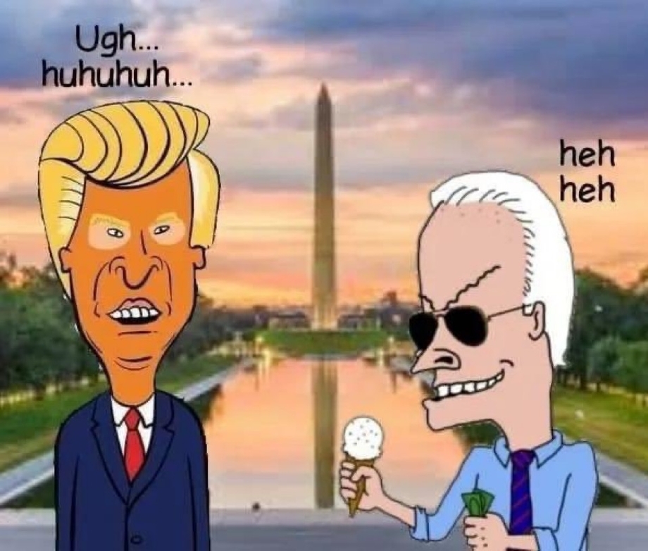 Trump vs. Biden – Beaves and Butthead – meme