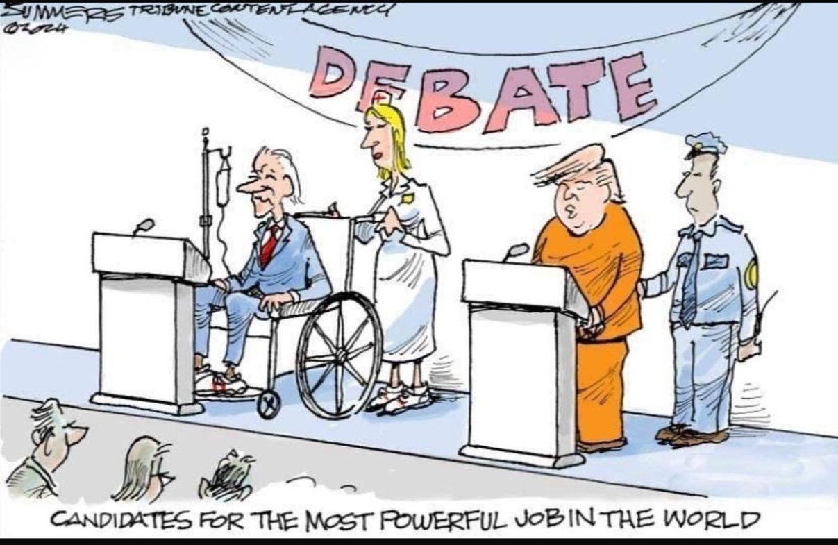Trump vs. Biden debate meme