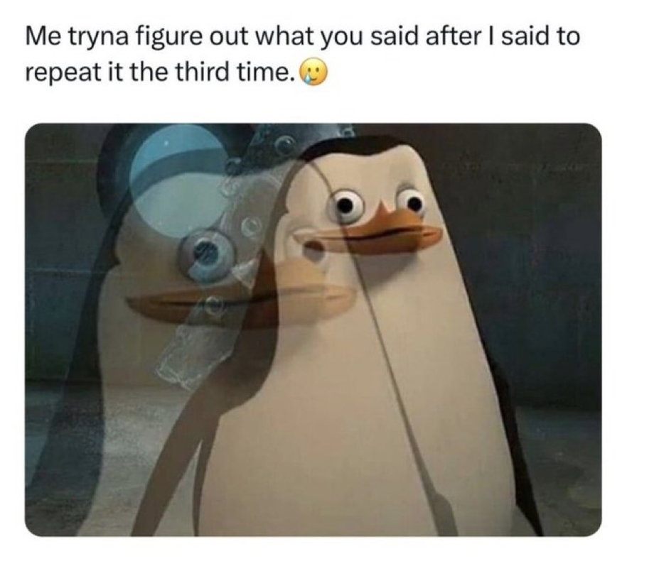 Trying to figure out what you said after repeating it