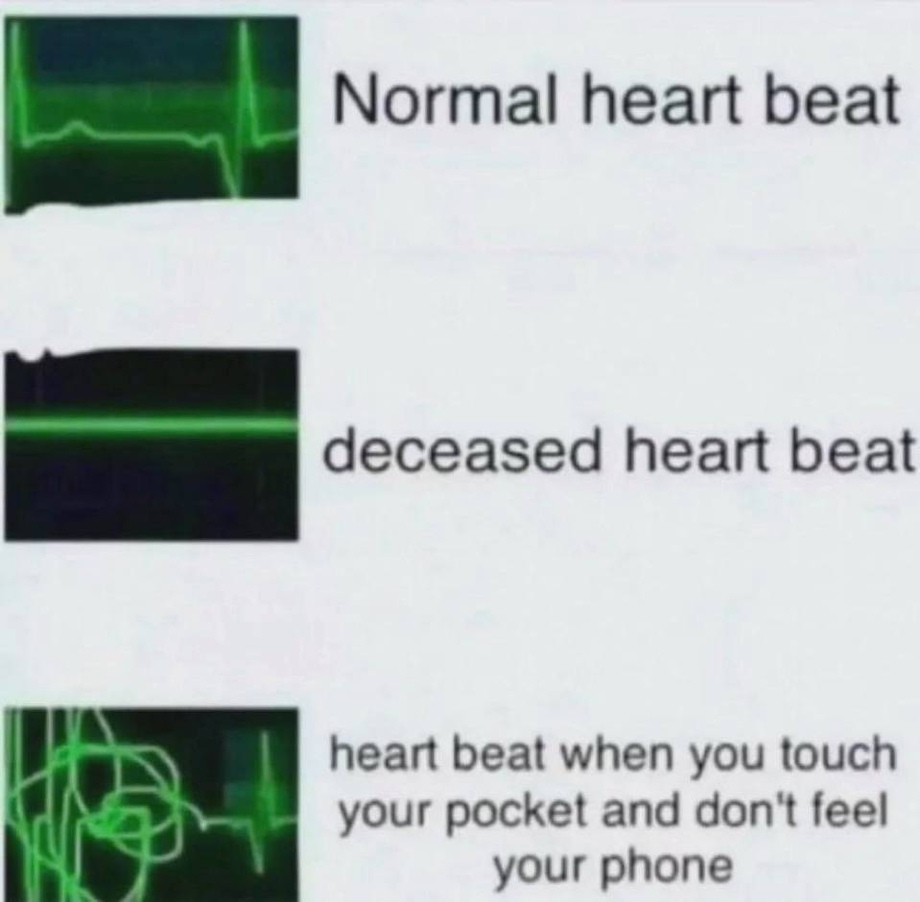 Types of heart beats meme