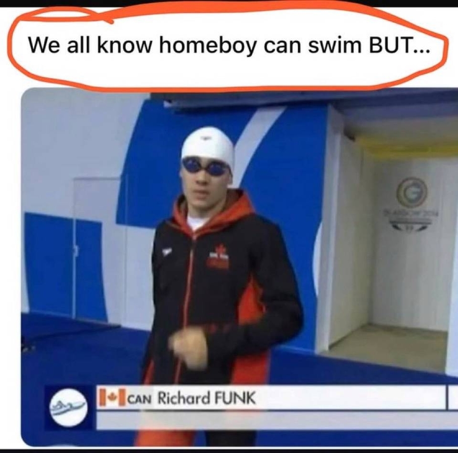 We all know homeboy can swim but