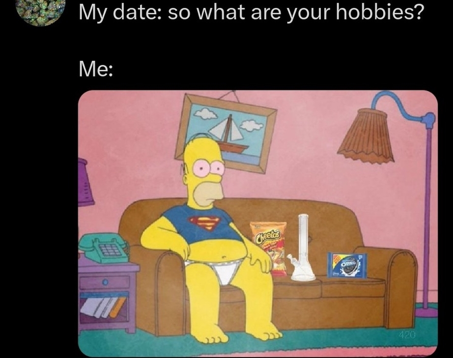 What are you hobbies – dating meme