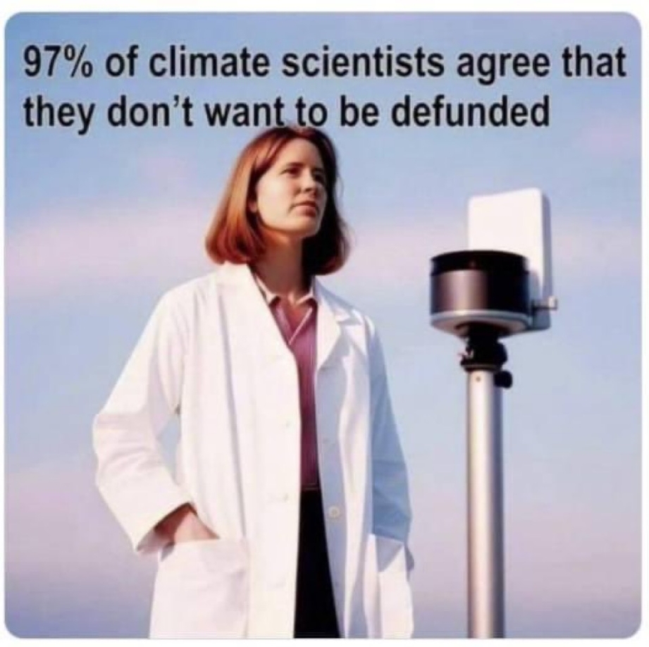 What climate scientists agree on – meme