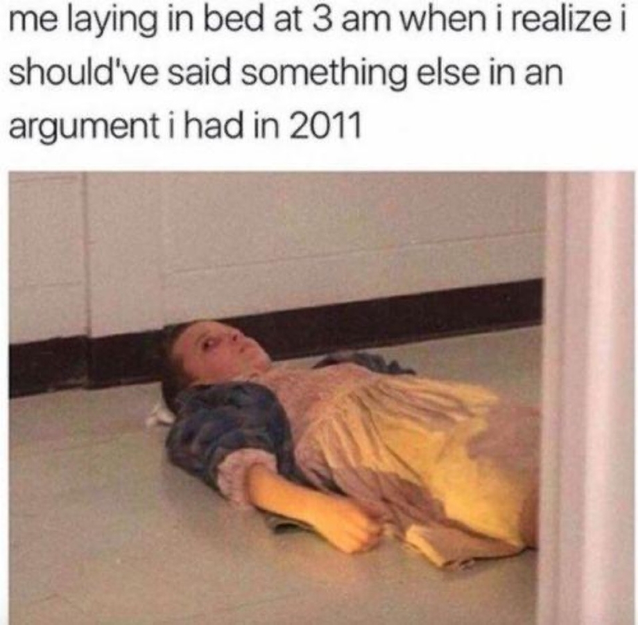 When I realize I should not have said something years ago