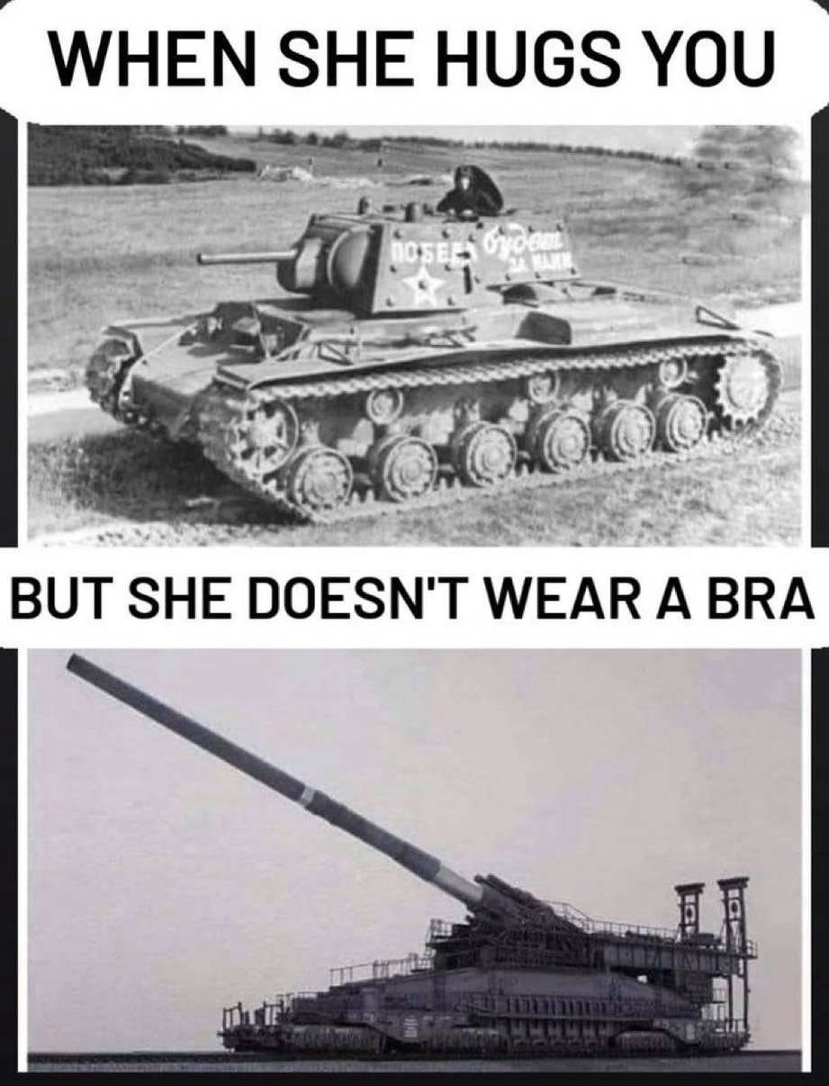 When she hugs you but she doesnt wear a bra