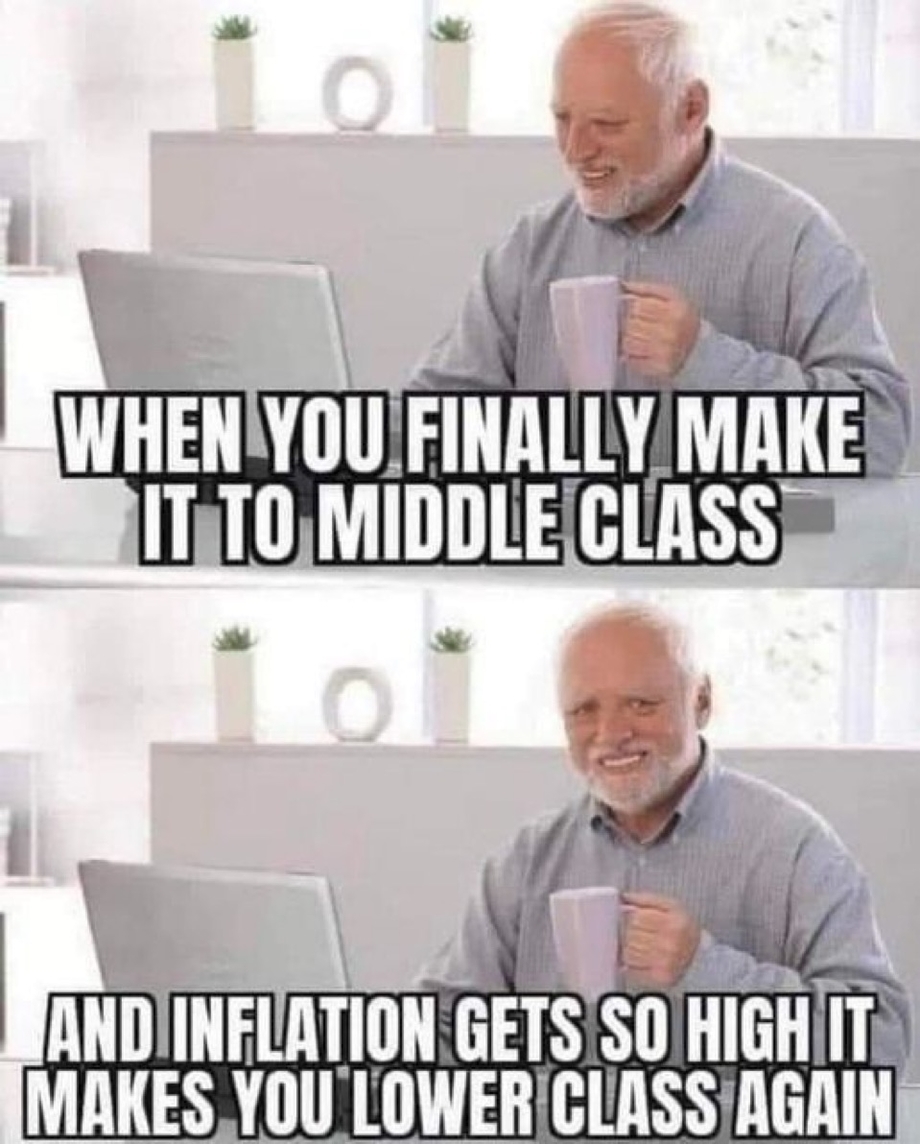 When you finally make it to middle class