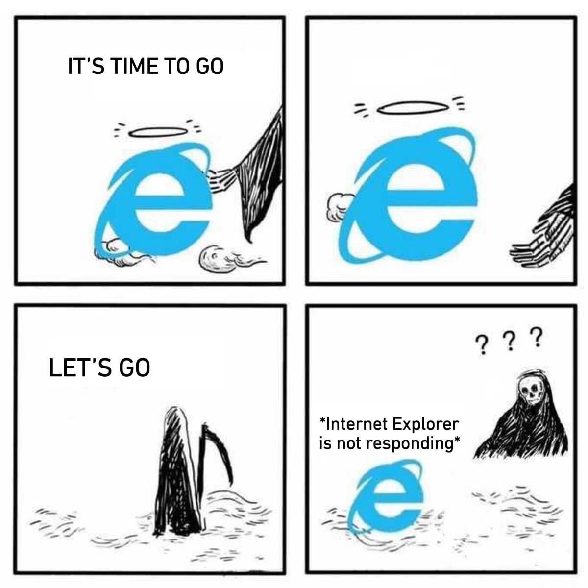 internet explorer is not responding death meme