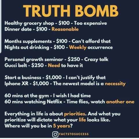 life priorities truth bomb how we choose wrong things